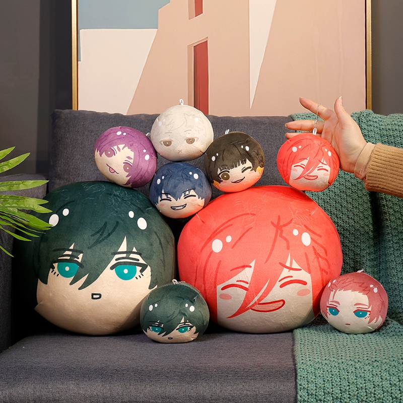 สีฟ้าล็อคอะนิเมะของเล่นตุ๊กตาหมอนกระสุนที่สอง Isagi Yoichi Nagi Rin Chigiri Reo Plush Dumpling กระสอ