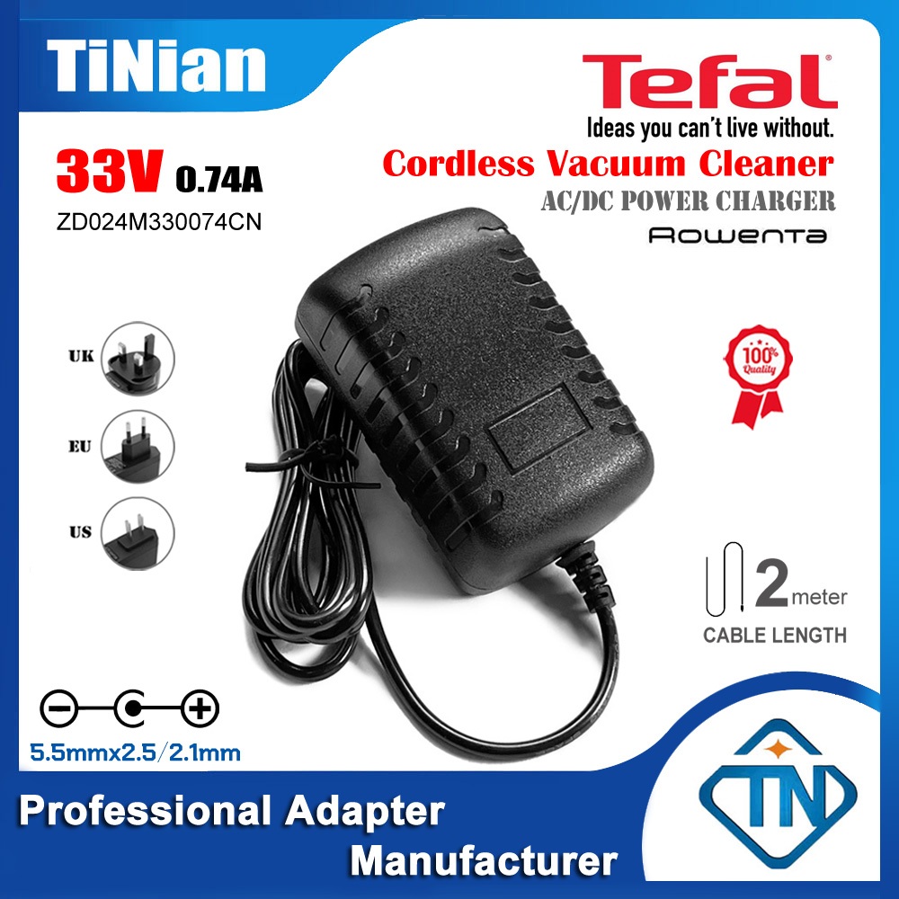 33V 0.74A 740mA AC/DC Power Adapter สําหรับ Tefal Rowenta TY9890 TY9890HO RH9811 RH9878 RH98 X-force