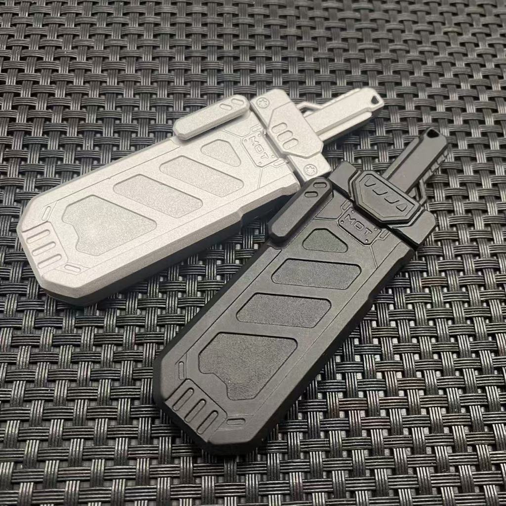 EDC แยกดาบ Fidget Sheath แม่เหล็ก Catapult Push Card ความเครียดบรรเทาโลหะ Push เลื่อนความวิตกกังวลบรรเทาของเล่น Anti ความเครียดบรรเทาของเล่น