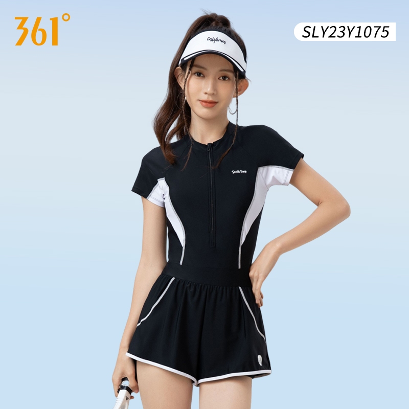 361 องศาชุดว่ายน้ํา One Piece ครึ่งแขนอาชีพว่ายน้ําสําหรับ Lady