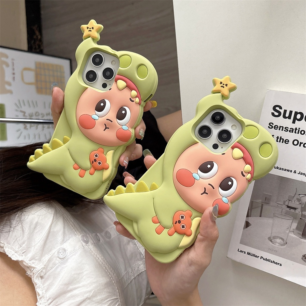 สําหรับIphone Case 17 Pro Max 16 Pro Max 15 Pro Max 14 Pro Max 3Dสามมิติการ์ตูนซิลิโคนนุ่มกรณี