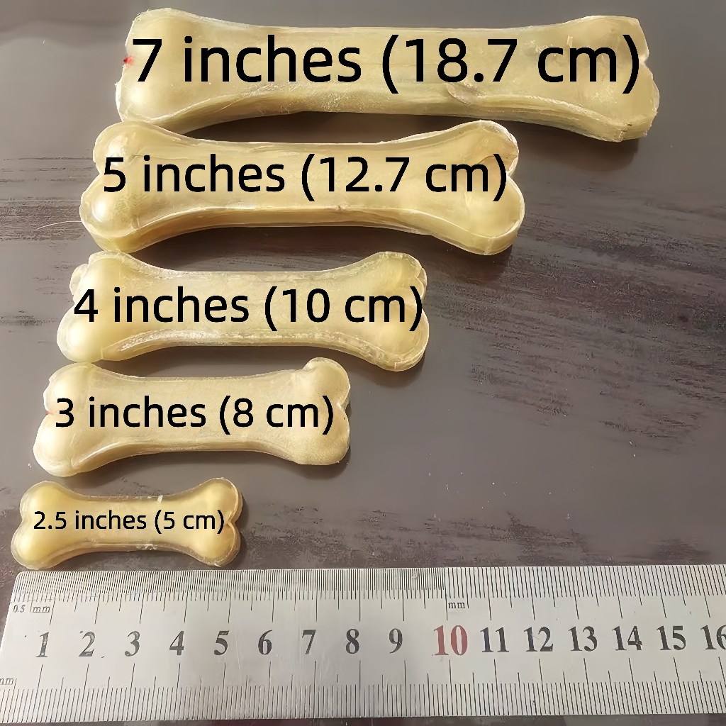 ALL NATURAL Rawhide Pressed Bone Dog Dental Chew | ทนทาน Molar Stick Anti Bad Breath Training ขนมสุน