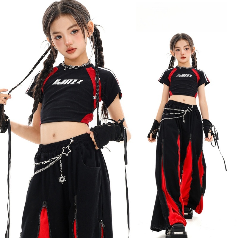 🔥พร้อมส่ง🔥 ชุดสำหรับเด็ก ๆ เต้นแจ๊ส / สูท Jazz เด็ก ชุดสาว ๆ / สาว ๆ เต้นแจ๊สเท่ ๆ