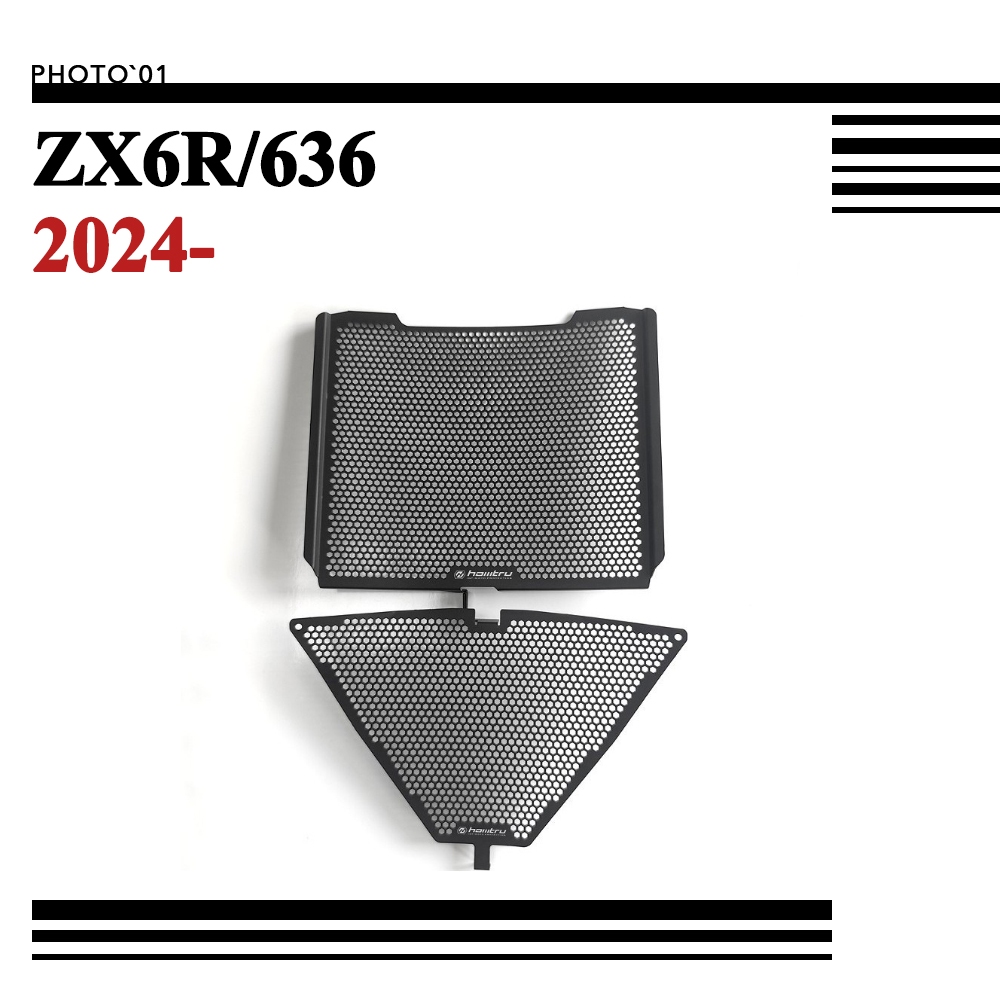 PSLER การ์ดหม้อน้ำ ฝาครอบหม้อน้ํา ตะแกรงหม้อน้ำ สําหรับ KAWASAKI ZX6R ZX 6R 636 2024 2025