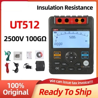 เครื่องทดสอบความต้านทานฉนวน Digital Megohmmeter UT512 500V-2500V Megger Earth Ground Ohm Meter AC DC