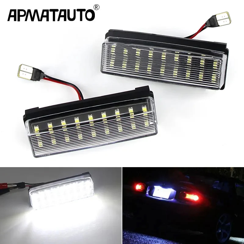 2 ชิ้นสีขาว LED ไฟป้ายทะเบียนรถยนต์สําหรับ Mazda MX-5 Miata 2006-2015 สําหรับ Fiat 124 Spider Abarth