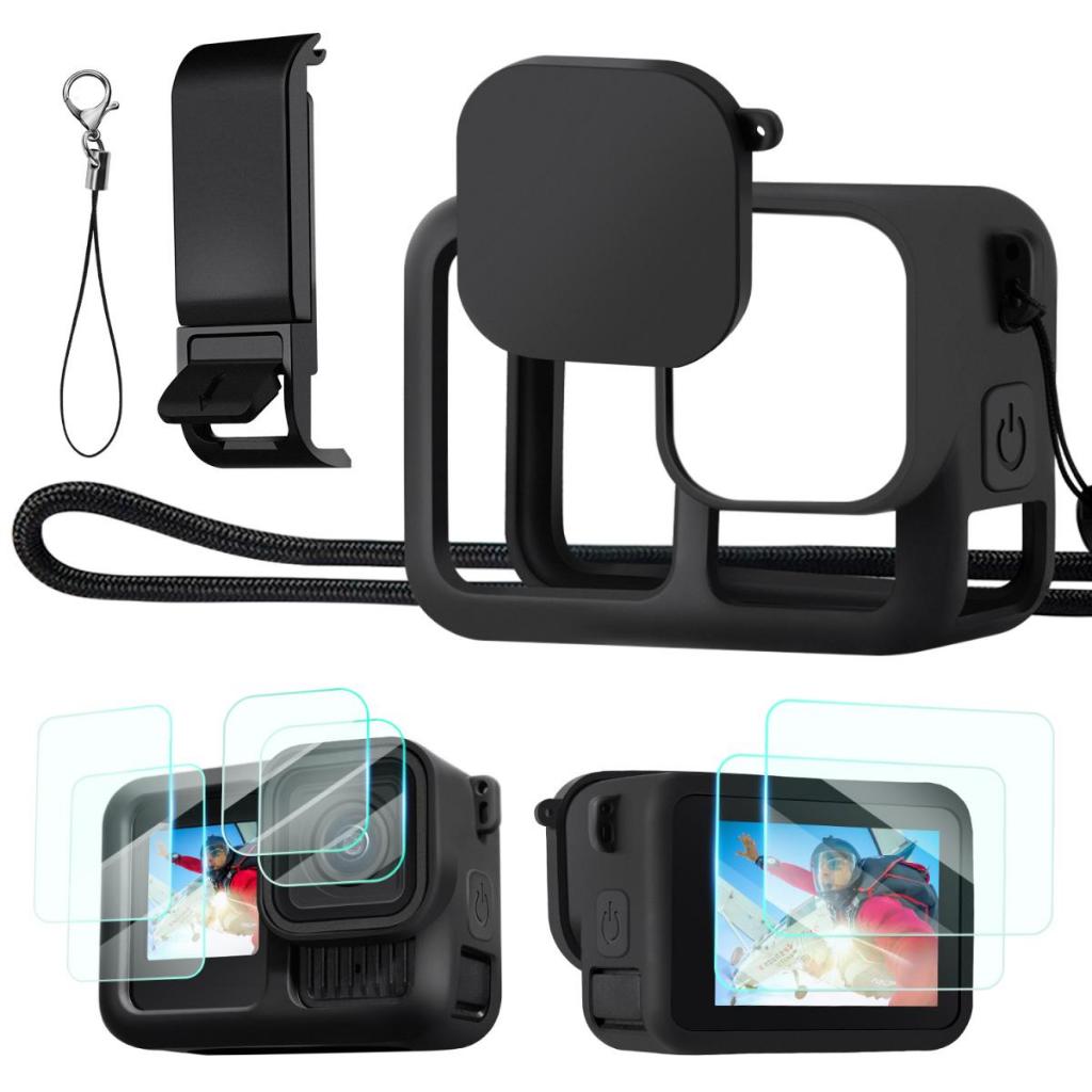 K&F Concept GOPRO 13 ชุดเคสซิลิโคนปกป้องหน้าจอฟิล์มเลนส์ฟิล์มหน้าจอเหมาะสําหรับ GOPRO Hero13