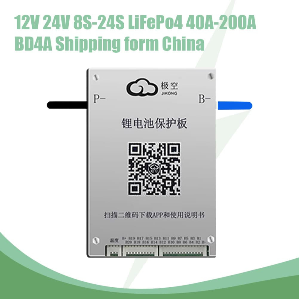 【JK BMS】 BD4A8S4P 8S-24S LiFePo4 แบตเตอรี่ Li-ion Active Balance 40A-200A BT RS485 CAN JIKONG สมาร์ท