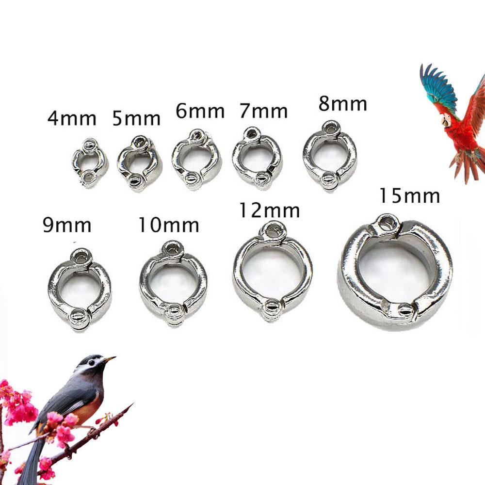 แหวนเท้านก 4 มม. ถึง 15 มม. แหวนข้อเท้านก บัตรประจําตัวนก แหวนขาฝึกบิน