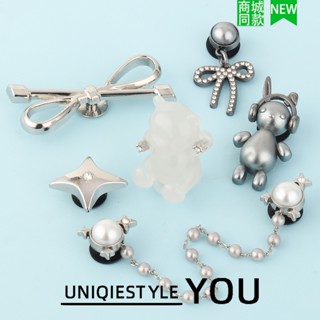 รองเท้าหัวเข็มขัด พร้อมอุปกรณ์เสริม DIY แบบถอดได้ เหมาะสำหรั…