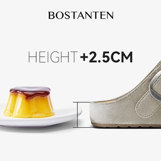 BOSTANTEN รองเท้าแตะบอร์เคนผู้หญิง พื้นนุ่มพุดดิ้ง ใส่สบาย ระบายอากาศ หัวปิด กันลื่น ทนทาน สไตล์มินิมอล Boston