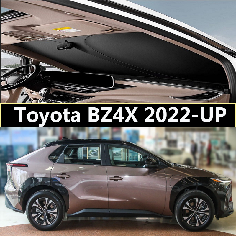 ม่านบังแดดกระจกรถยนต์สําหรับ Toyota BZ4X 2022-UP แผ่นแรเงาภายในรถด้านหน้าแรเงา