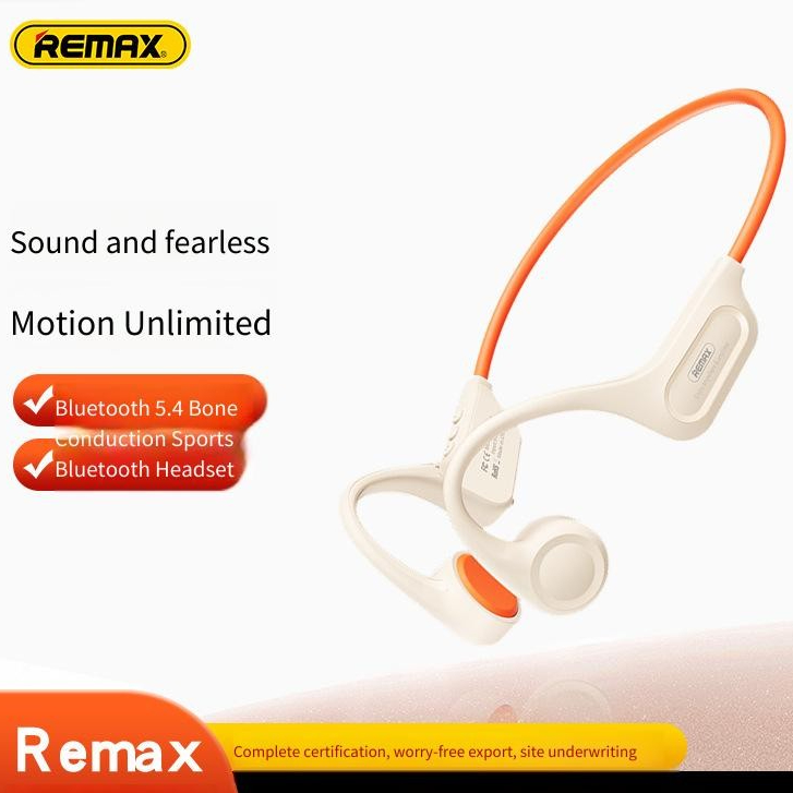 Remax หูฟังไร้สายกีฬา Bone Conduction 5.4 Ultra Light Bone Conduction Music หูฟังไร้สายบลูทูธ RB-S18