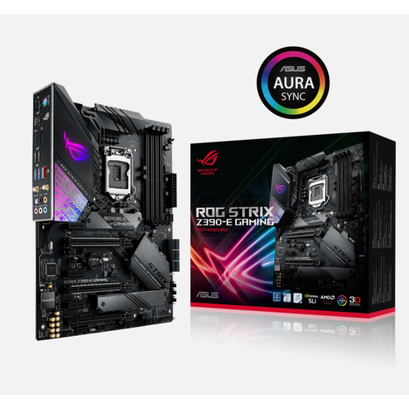 เมนบอร์ดสําหรับเล่นเกม Asus ROG STRIX Z390-E Intel ATX LGA1151 DDR4