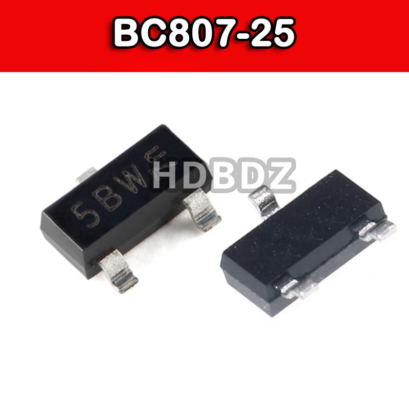 50~100PCS BC807-25  5BW SOT-23-3 45V 500mA PNP ทรานซิสเตอร์ IC SMD