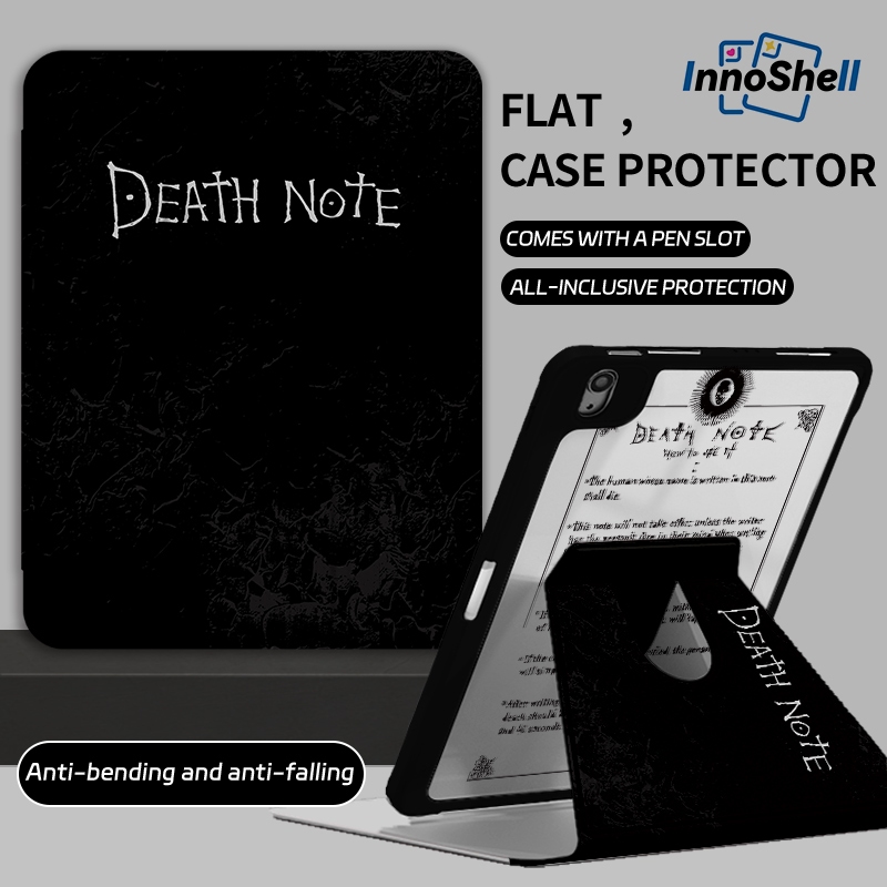InnoShell 🌟พร้อมส่ง🌟เคสไอแพด หมุน 360 องศา Death Note Air6 gen11 Air13 air7 ที่ใส่ปากกา 2024 เคส ipad Gen8/7 gen9 gen10 Pro11