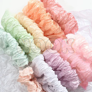 กระดาษห่อช่อดอกไม้ สีไข่มุก สามารถทำให้ยับได้สวยงาม ขนาด 50*70ซม 20แผ่น/แพ็ค กระดาษห่อของขวัญ กันน้ำ