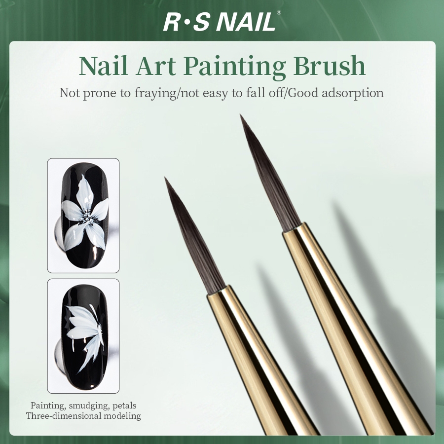 RS NAIL Brush Nail Art มัลติฟังก์ชั่นภาพวาดแปรงปากกาสําหรับภาพวาดดอกไม้ Fine Tip แปรงแต่งเล็บเครื่องมือพิเศษวาดปากกาเล็บแปรงออกแบบ Easy To Operate Smooth ทนทาน