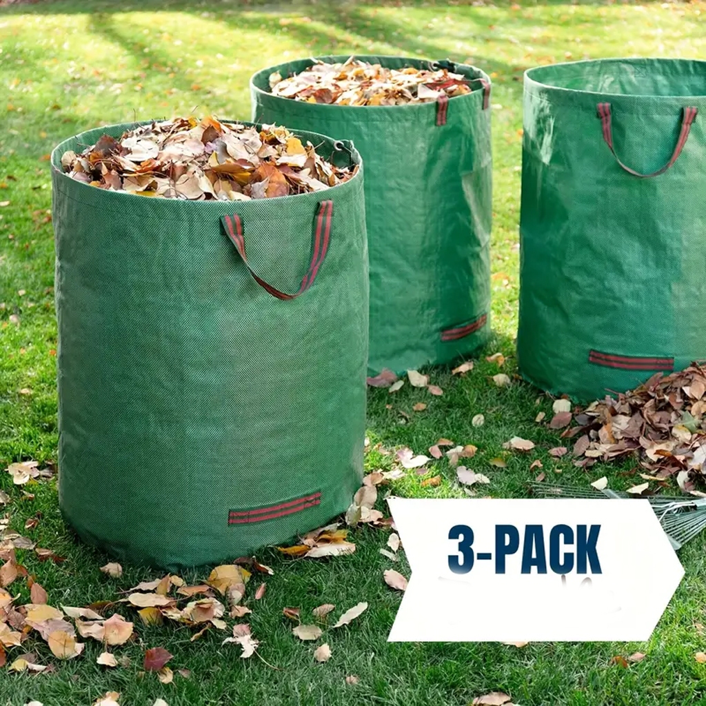 ถุงเก็บกิ่งไม้และใบไม้ ถุงใบสวน ถุงใส่เศษใบไม้ กิ่งไม้แห้ง ในสวน ถุงใส่ขยะ ขนาด60L/300L/400L/500L/600L เนื้อหนา กันน้ำ