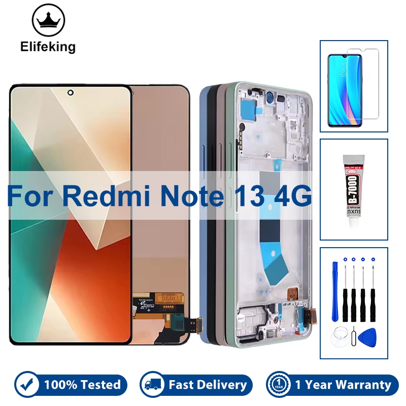 คุณภาพดี LCD สําหรับ Xiaomi Redmi หมายเหตุ 13 4G 23129RAA4G จอแสดงผล Touch Screen Digitizer Assembly