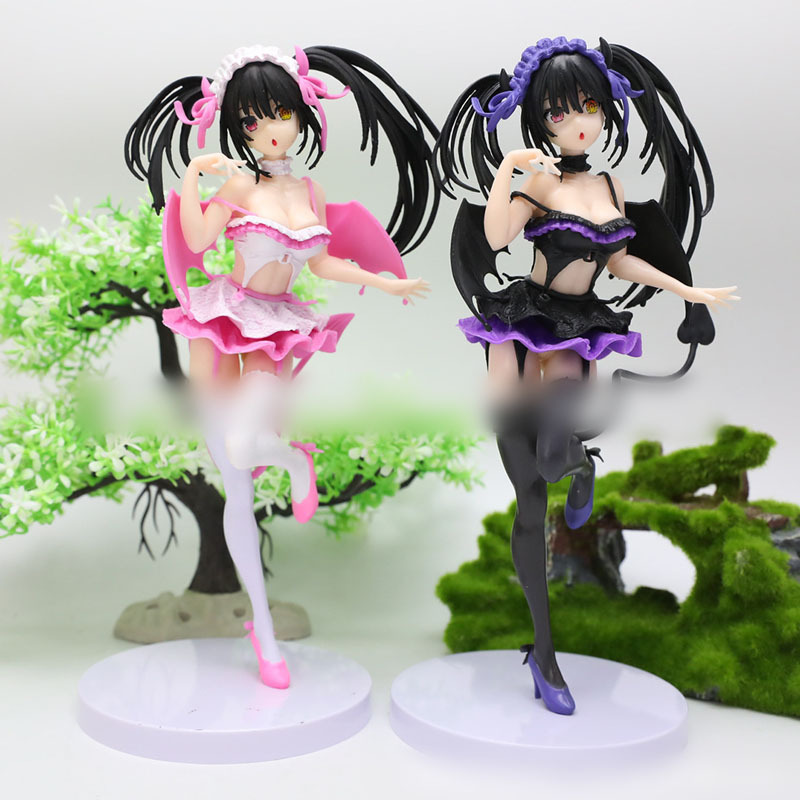 21 ซม.DATE A LIVE อะนิเมะตัวเลข Tokisaki Kurumi & Nightmare ตัวเลขตุ๊กตา Devil เครื่องแต่งกายปีกรุ่น Action Figure ของเล่นเด็ก Christma