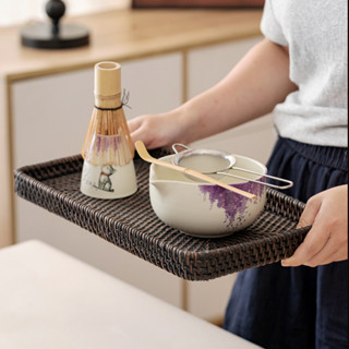 ชุดมัทฉะญี่ปุ่น 5 ชิ้น - กล่องของขวัญออกแบบวิสทีเรียและแมวพร…