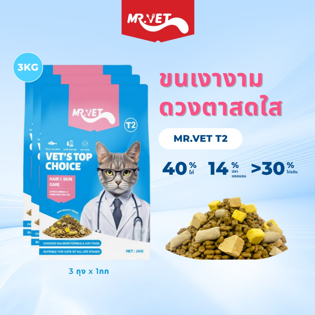 [SPECIAL DEAL] Mr.Vet Holistic Cat Food 3kg T2 & FREE GIFT