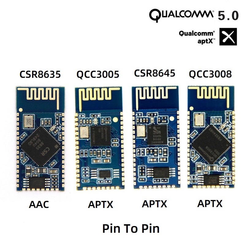 QualcommCS8635 CSR8645 QCC3005 QCC3008 โมดูลเสียงบลูทูธ 5.0 พลังงานต่ํารองรับ AAC APTX คุณภาพสูง los