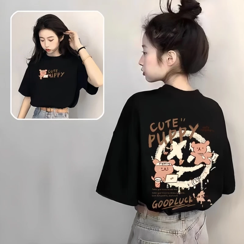 พิมพ์เวอร์ชั่นเกาหลี Oversize เสื้อผ้าแฟชั่นสาวอวบ เสื้อโอเวอร์ไซส์ผู้หญิง ไซส์ใหญ่  สินค้าใหม่  เนื้อผ้านิ่มๆใส่สบาย thumbnail 8