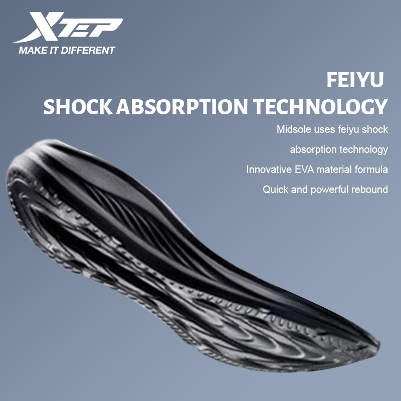 XTEP YuYi FW รองเท้าวิ่งผู้ชายสนับสนุนความทนทานกันกระแทก Shock Unisex Absorption Stability Durability Breathable ผู้หญิงรองเท้าผ้าใบ — صورة 7