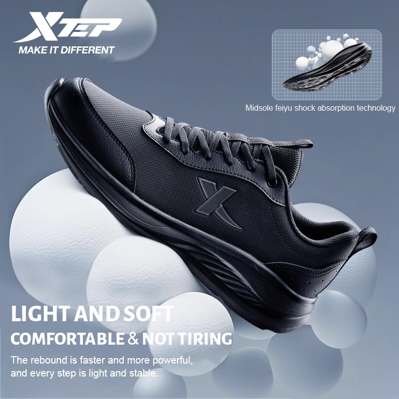 XTEP YuYi FW รองเท้าวิ่งผู้ชายสนับสนุนความทนทานกันกระแทก Shock Unisex Absorption Stability Durability Breathable ผู้หญิงรองเท้าผ้าใบ — صورة 2