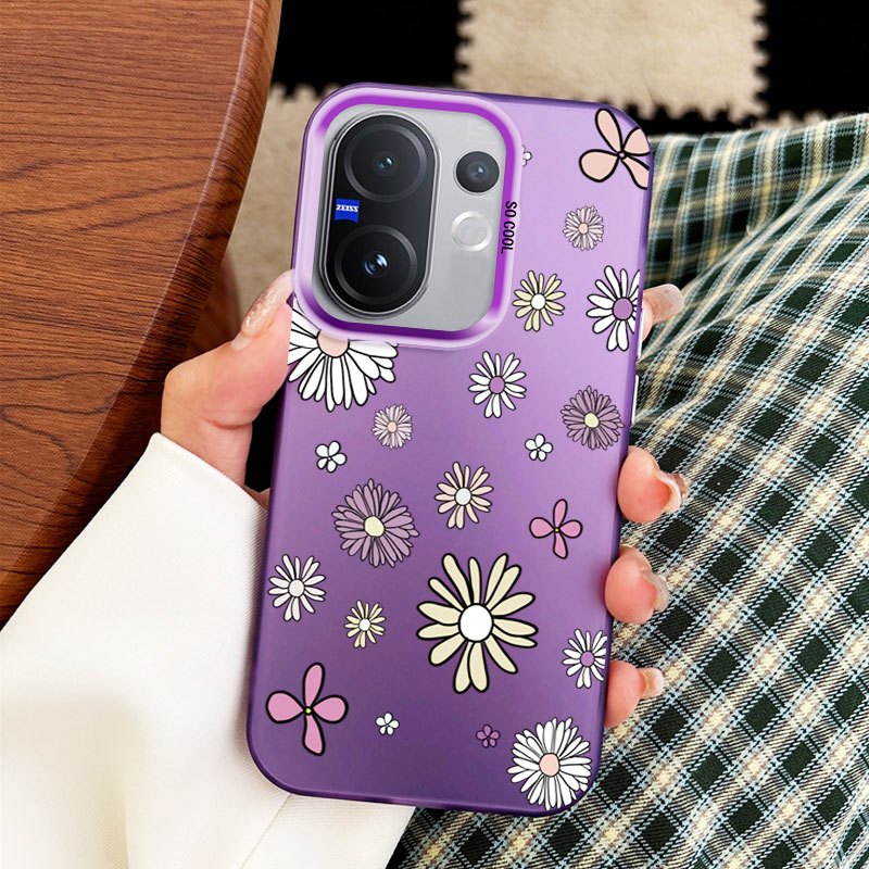 VRQR สําหรับ Vivo V60 5G V2511 Casing Fashion Flower Series เคสโทรศัพท์กันกระแทก
