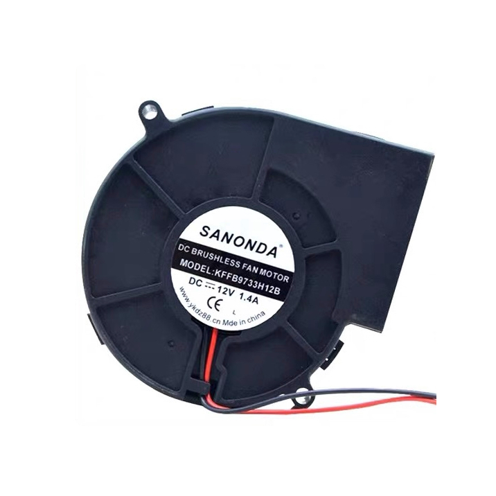 KFFB9733H12B 9733 12V 1.4A 9 ซม.เตาอบเตาไม้ Blower แรงเหวี่ยง Turbo พัดลมประหยัดพลังงาน
