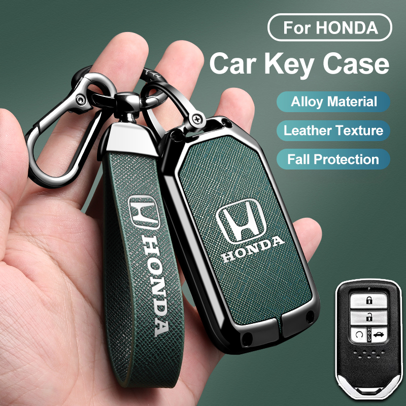 เคสกุญแจรีโมตรถยนต์ เครื่องหนัง สําหรับ Honda City 2024 City rs ehev 2023 Civic FC BRV CRV Accord Jazz Keyless ของแต่งรถยนต์ พวงกุญแจ