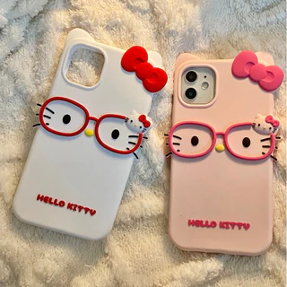 ไม่สนิท❤แว่นตาสามมิติ KT Cat 4S เคสโทรศัพท์ 5se ซิลิโคน 678plus น่ารัก 16Pro อินเทรนด์15141312P เคสโทรศัพท์พิเศษสําหรับ iPhone 6/6splus/7/8/plus/x/xs/11/12/13/14/15/16/17/pro/max/plus/promax