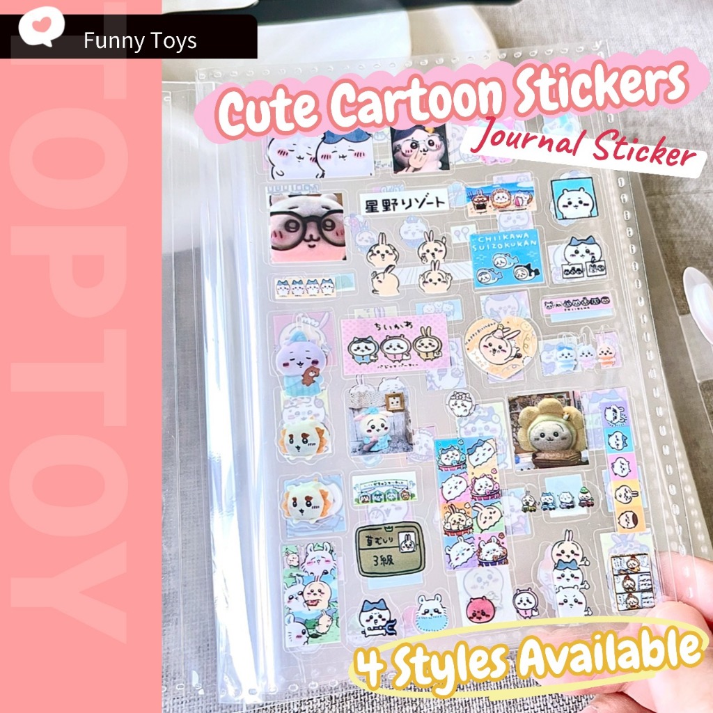 3/5 แผ่น Vintage น่ารักการ์ตูนสติกเกอร์สุ่ม Die-Cut รูปแบบสําหรับ DIY Journals สมุดภาพและโทรศัพท์ตกแต่งสติกเกอร์โปร่งใส