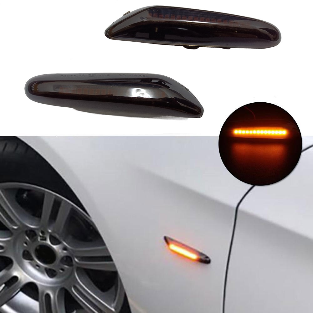 ไฟเลี้ยวอัตโนมัติไฟเลี้ยวด้านข้างไฟ LED สําหรับ BMW E90 E91 E92 E60 E87 E46 ตัวบ่งชี้อุปกรณ์เสริม