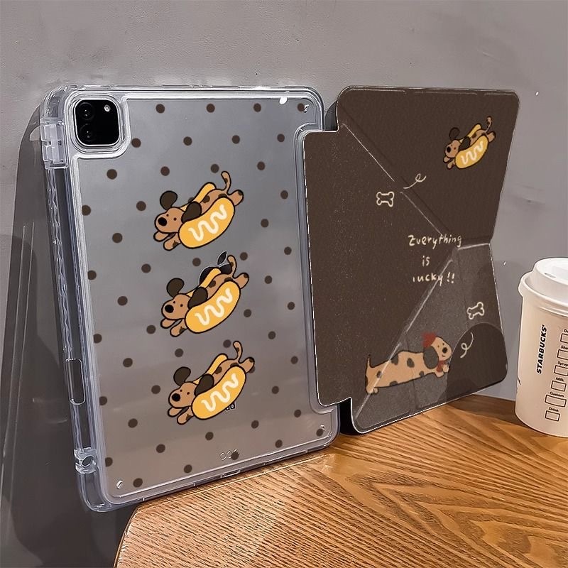 ใหม่สีน้ําตาลการ์ตูน Polka Dot Dachshund พิมพ์  เคสไอแพด air4 เคส ipad gen9 เคส ipad case ipad gen 10 case ipad air5  case ipad air 6 ปากกา iPad iPad 10th Generation แท็บเล็ตป้องกันกรณี Air6 ช่องเสียบปากกา MINI7 Shock-proof 10.9 Flip case iPad Simple ราคา ถูกที่สุด ดีลบีเคเค แกลเลอรีภาพที่ 3