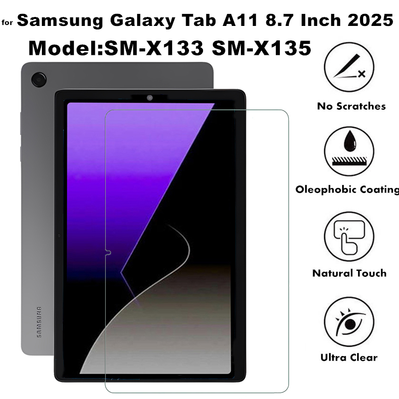for Samsung Galaxy Tab A11 8.7 Inch 2025 SM-X133 SM-X135 Tablet Tempered Glass Scratch Resistant Screen Protector