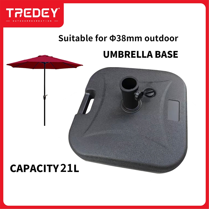 Tredey 18L กลางแจ้ง Patio ร่มน้ําฉีดฐานเติมฟรี Heavy Duty Stand