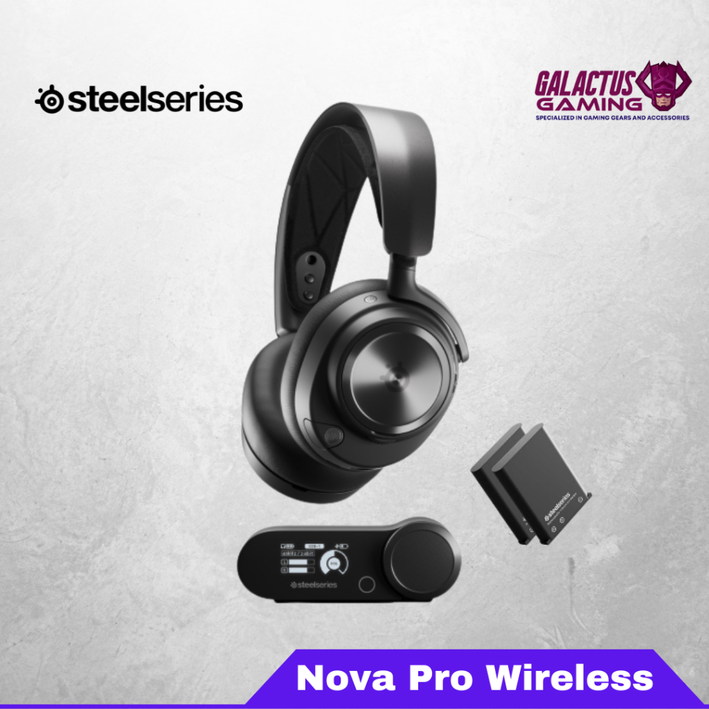 ชุดหูฟังสําหรับเล่นเกมไร้สาย SteelSeries Arctis Nova Pro |ไร้สายคู่(2.4ghz/Bluetooth)