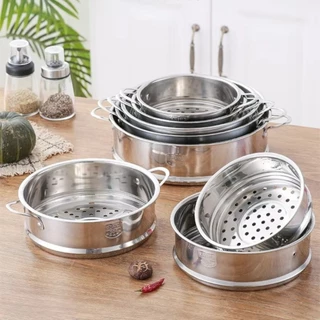 Roundin Steam Rack, 304 สแตนเลสพร้อมตะกร้านึ่งหูคู่,มัลติฟังก์ชั่ครัวเครื่องมือทําอาหาร Generic หม้อนึ่งตาราง
