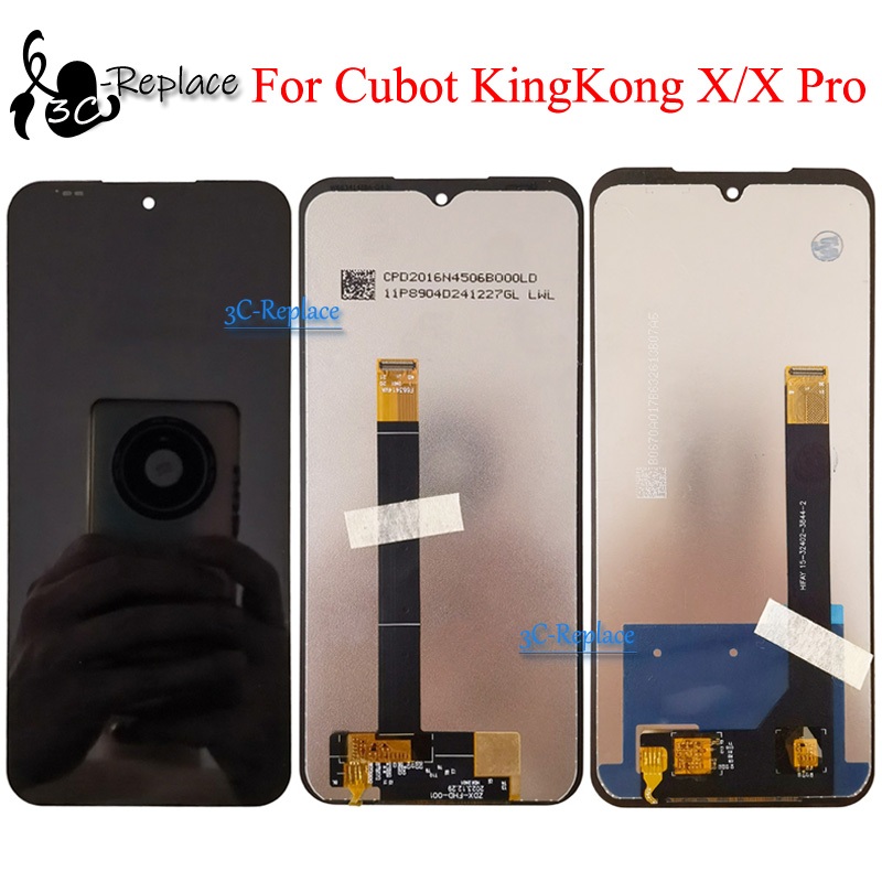 สีดํา 6.58/6.72 นิ้วสําหรับ Cubot KingKong X KingKong X Pro LCD DIsplay หน้าจอสัมผัส Digitizer แผงปร