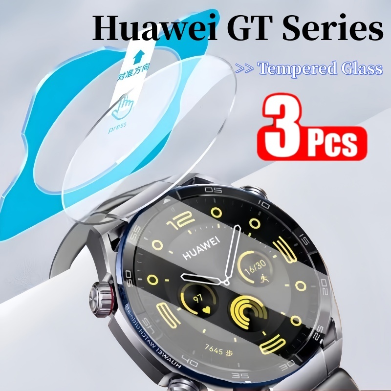 1/3Pcs สําหรับ Huawei Watch GT7 GT6 GT5 GT4 41 มม.46 มม.GT Runner 2 ป้องกันหน้าจอหนึ่งคลิกติดตั้งกระจกนิรภัยหน้าจอป้องกันฟิล์มสําหรับ Huawei Watch GT7 6 5 4 3 Pro