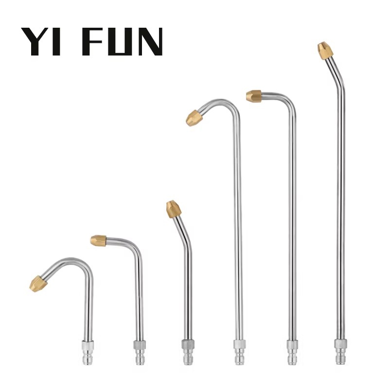 6 ขนาดเครื่องซักผ้ารถหลายมุมโลหะ Rod หัวฉีด Water Jet Lance สําหรับแรงดันสูงเครื่องซักผ้าปืน Water Jet Gun หัวฉีด Extension Wand Lance สําหรับความดันทําความสะอาด