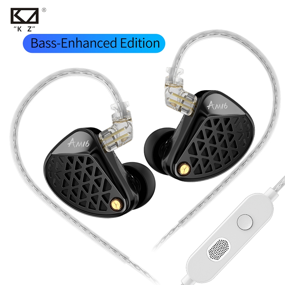 KZ AM16 16BA หูฟังชนิดใส่ในหู Balanced Armature ชุดหูฟัง Precision การออกแบบสามทาง Balanced Tuning แ