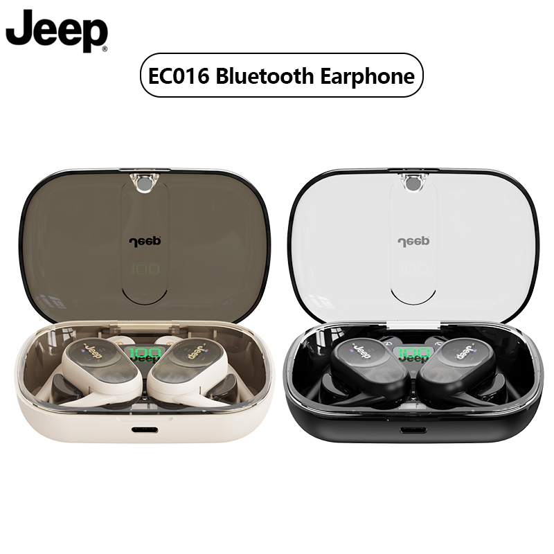 Jeep EC016 OWS หูฟังบลูทูธไร้สาย พร้อมไมโครโฟนตัดเสียงรบกวน กันน้ํา IPX5 เวลาเล่น 20 ชั่วโมง พร้อมที่ชาร์จ ขนาดเล็ก สําหรับเล่นกีฬา