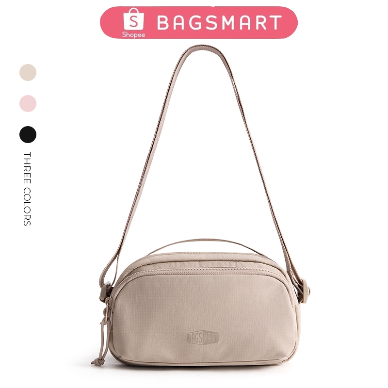 BAGSMART  ใหม่ Crossbody Bag กระเป๋าสลิงไหล่แฟชั่นน้ำหนักเบาสายรัดปรับได้กระเป๋าสี่เหลี่ยมสบายๆ สำหรับการเดินทางงานปาร์ตี้