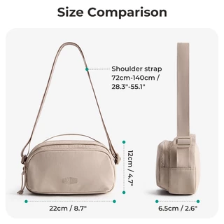 BAGSMART ใหม่ Crossbody Bag กระเป๋าสลิงไหล่แฟชั่นน้ำหนักเบาสายรัดปรับได้กระเป๋าสี่เหลี่ยมสบายๆ สำหรับการเดินทางงานปาร์ตี้