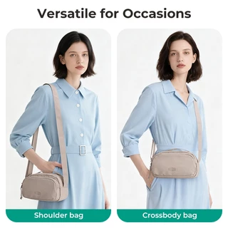 BAGSMART ใหม่ Crossbody Bag กระเป๋าสลิงไหล่แฟชั่นน้ำหนักเบาสายรัดปรับได้กระเป๋าสี่เหลี่ยมสบายๆ สำหรับการเดินทางงานปาร์ตี้